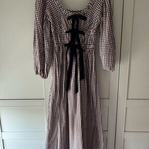 Damson Madder Dakota Bow Midi Dress